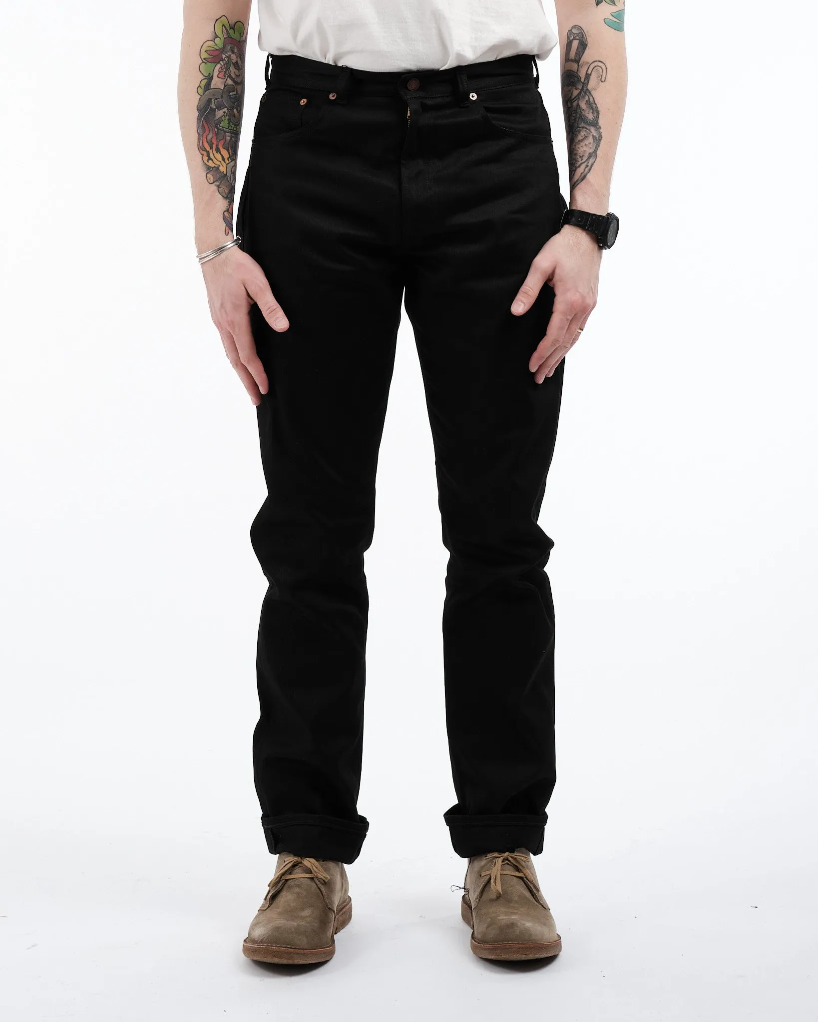 1096 PIQUE PANTS BLACK