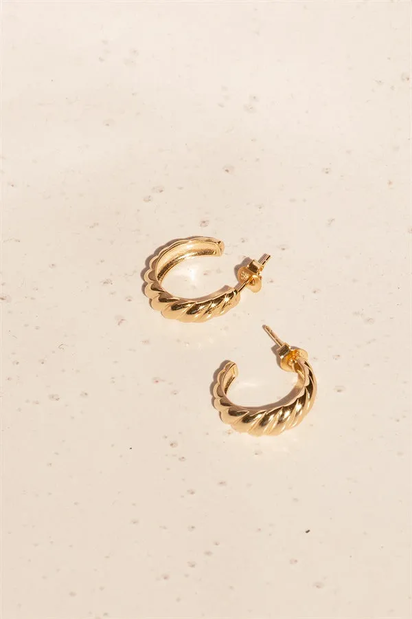 18K Twirl Earrings