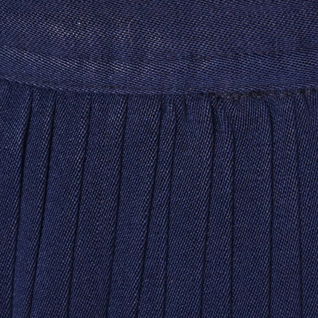 1940s Vintage Navy Pleated Skirt