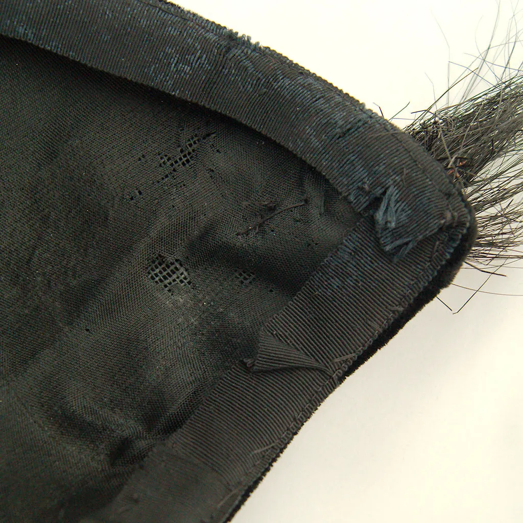 1950s Black Velvet Feather