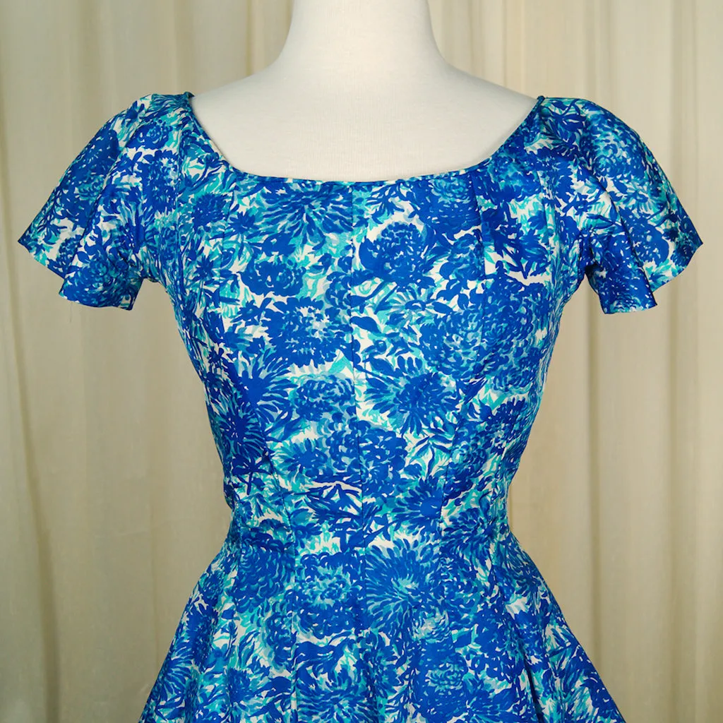 1950s Blue Princess Dress