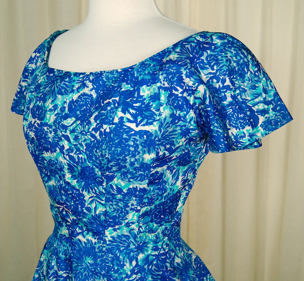 1950s Blue Princess Dress