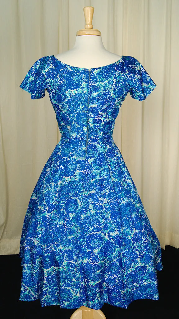 1950s Blue Princess Dress