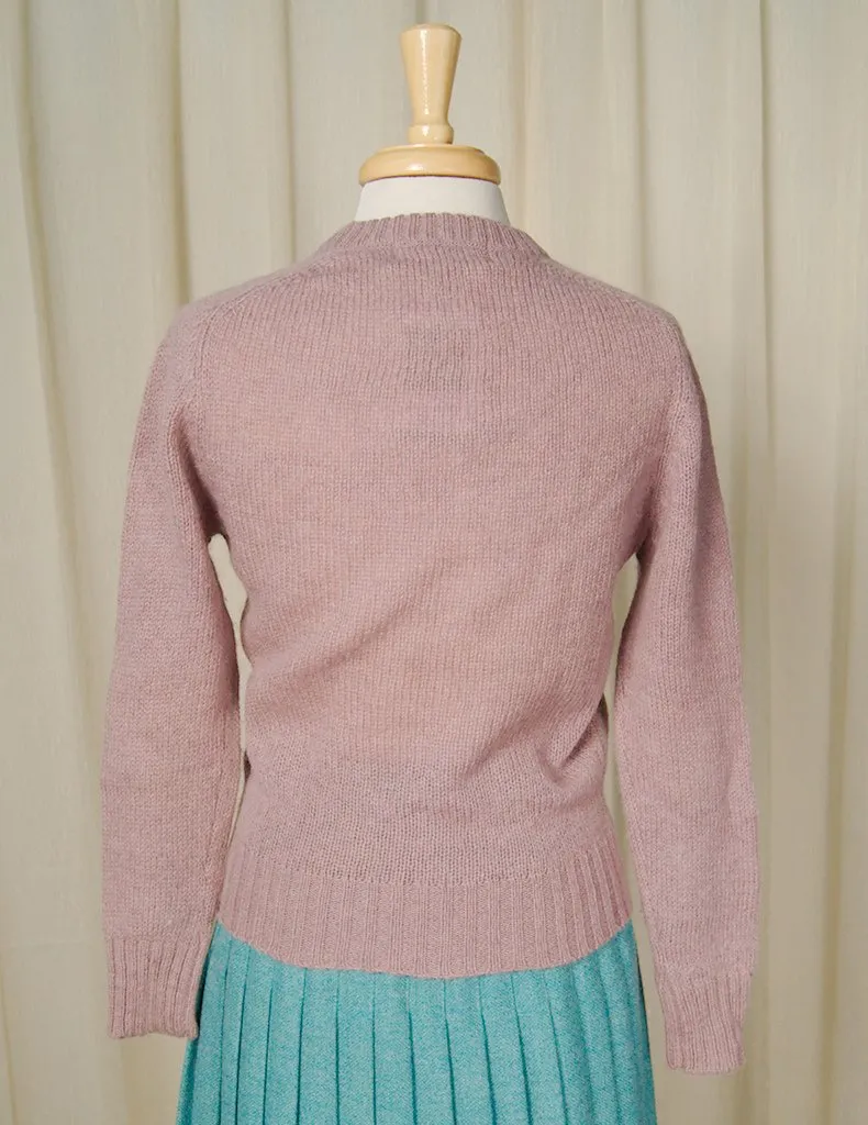 1950s Lavender Wool Sweater