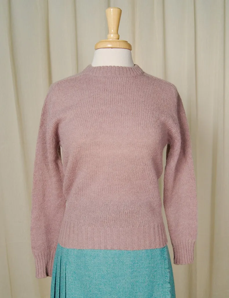 1950s Lavender Wool Sweater