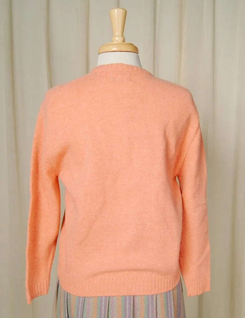 1950s Peach Wool Cardigan