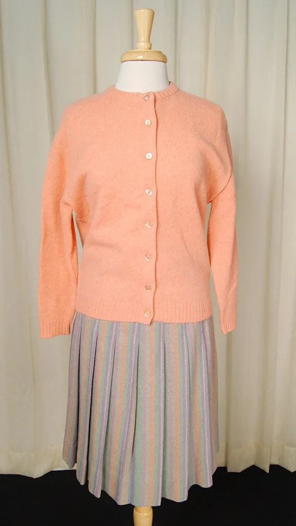 1950s Peach Wool Cardigan