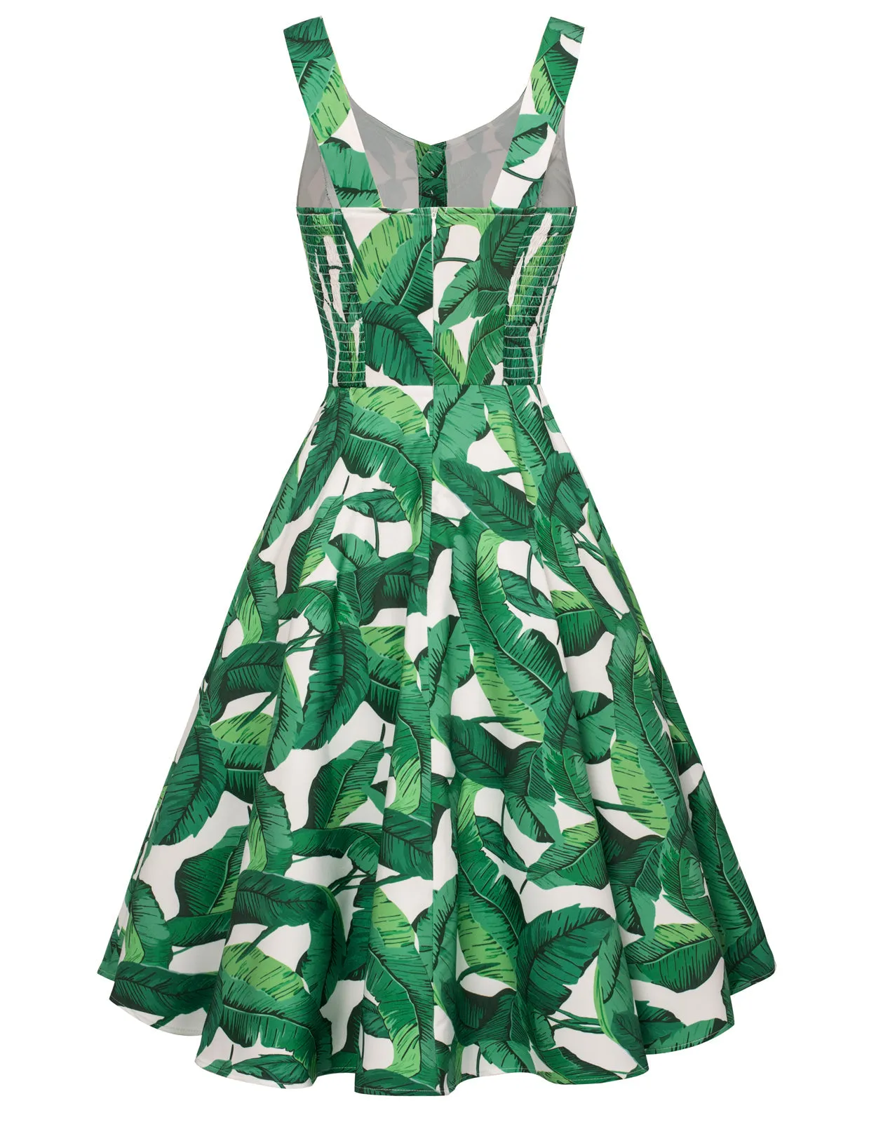 1950s Retro Vintage Floral Patterns Sleeveless Homecoming Dresses Cocktail Party A-Line Dress for Summer