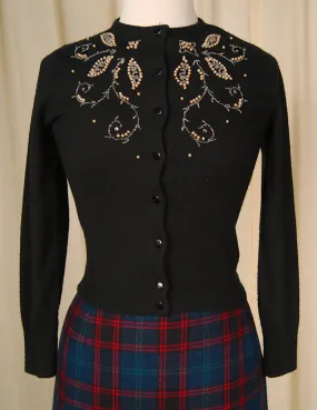 1950s Rhinestone & Pearl Cardi