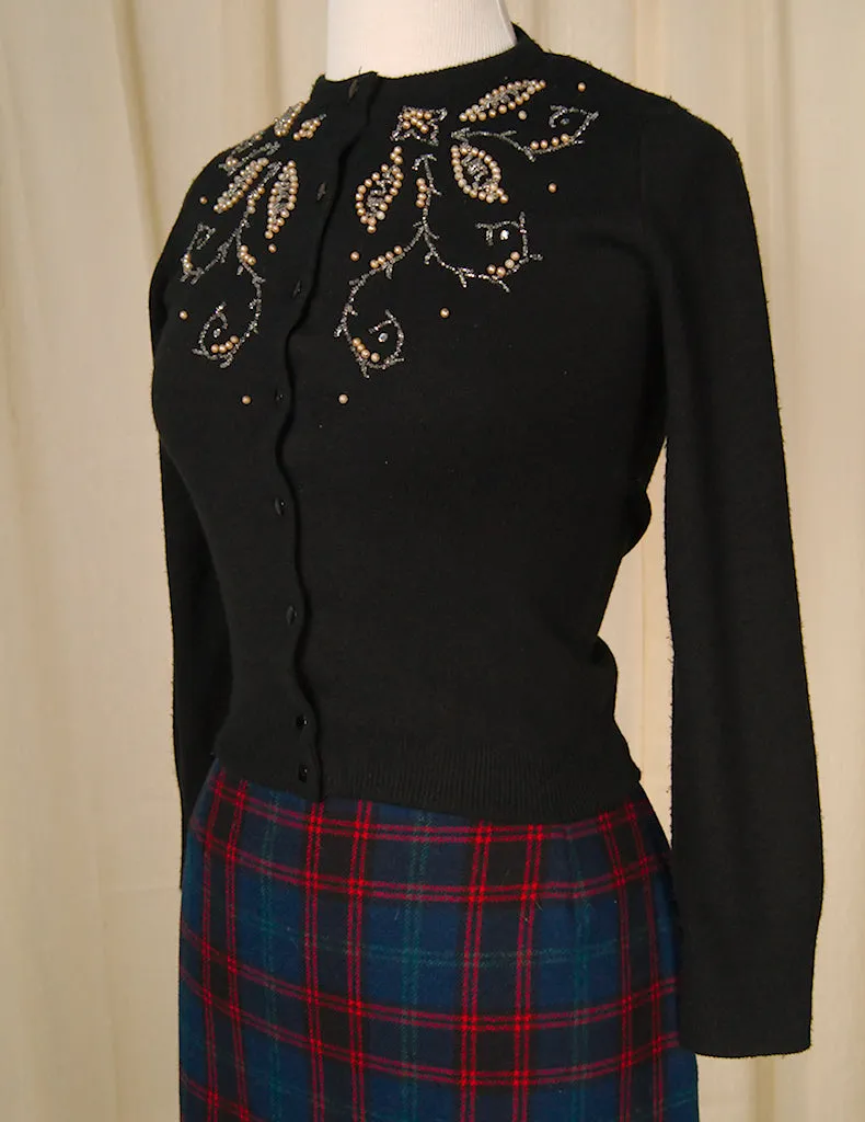 1950s Rhinestone & Pearl Cardi