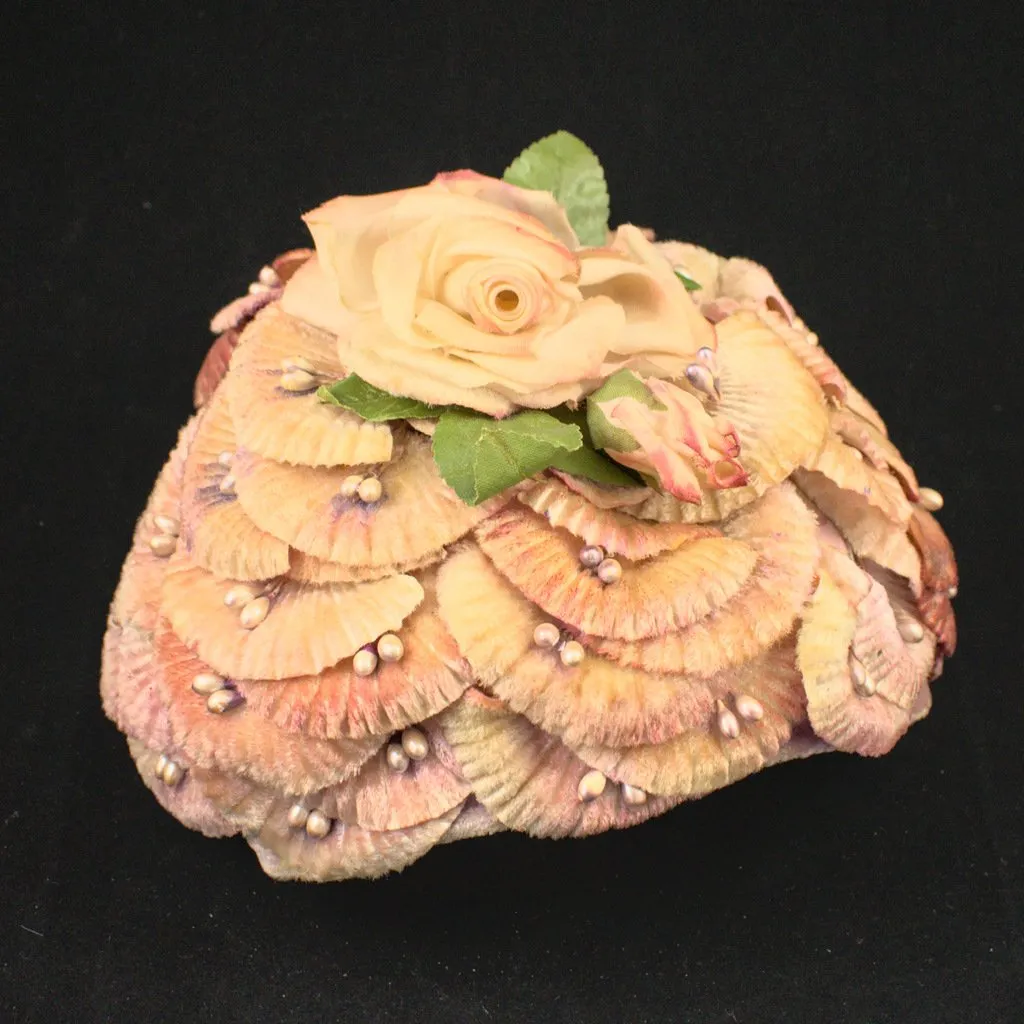 1950s Rose Flower Cap Hat