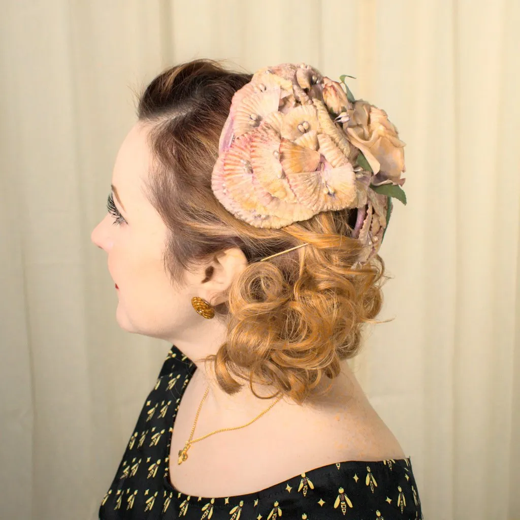 1950s Rose Flower Cap Hat