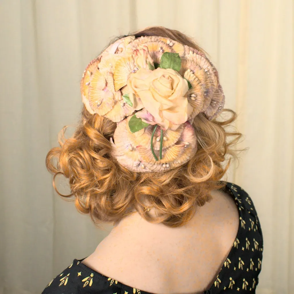 1950s Rose Flower Cap Hat