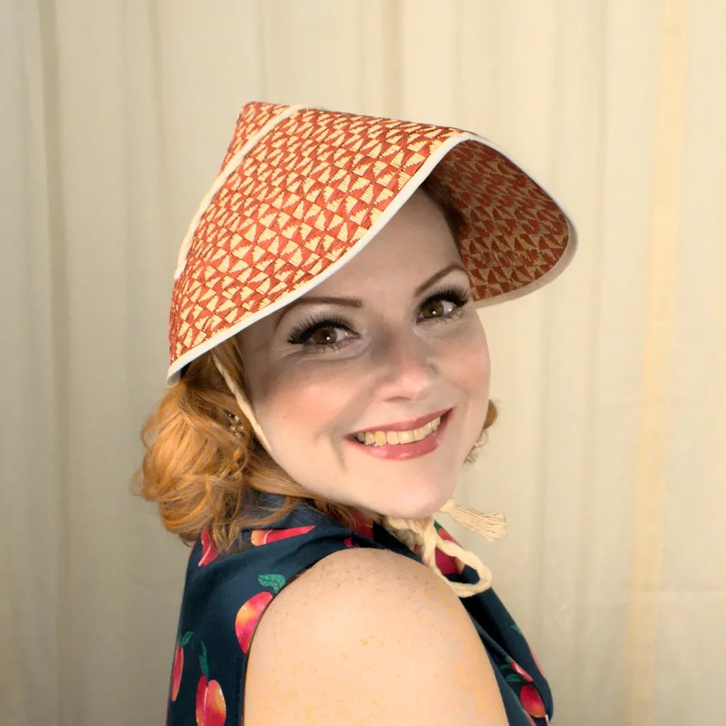 1950s Travel Straw Hat