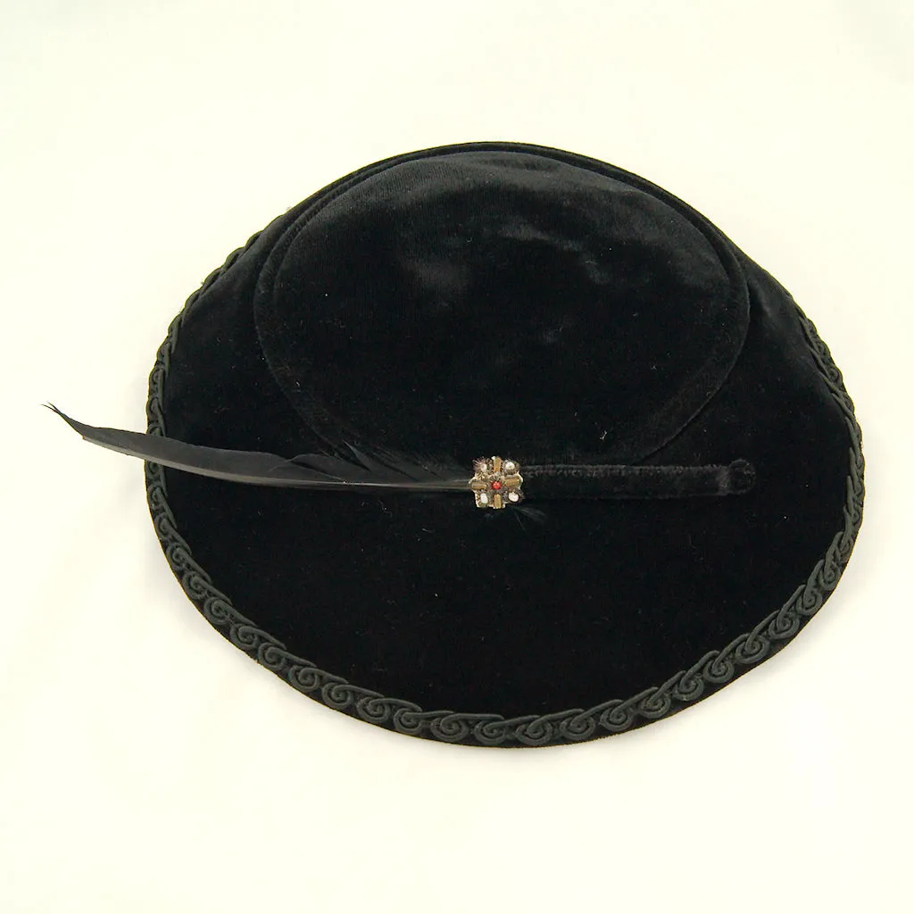 1950s Velvet Platter Hat