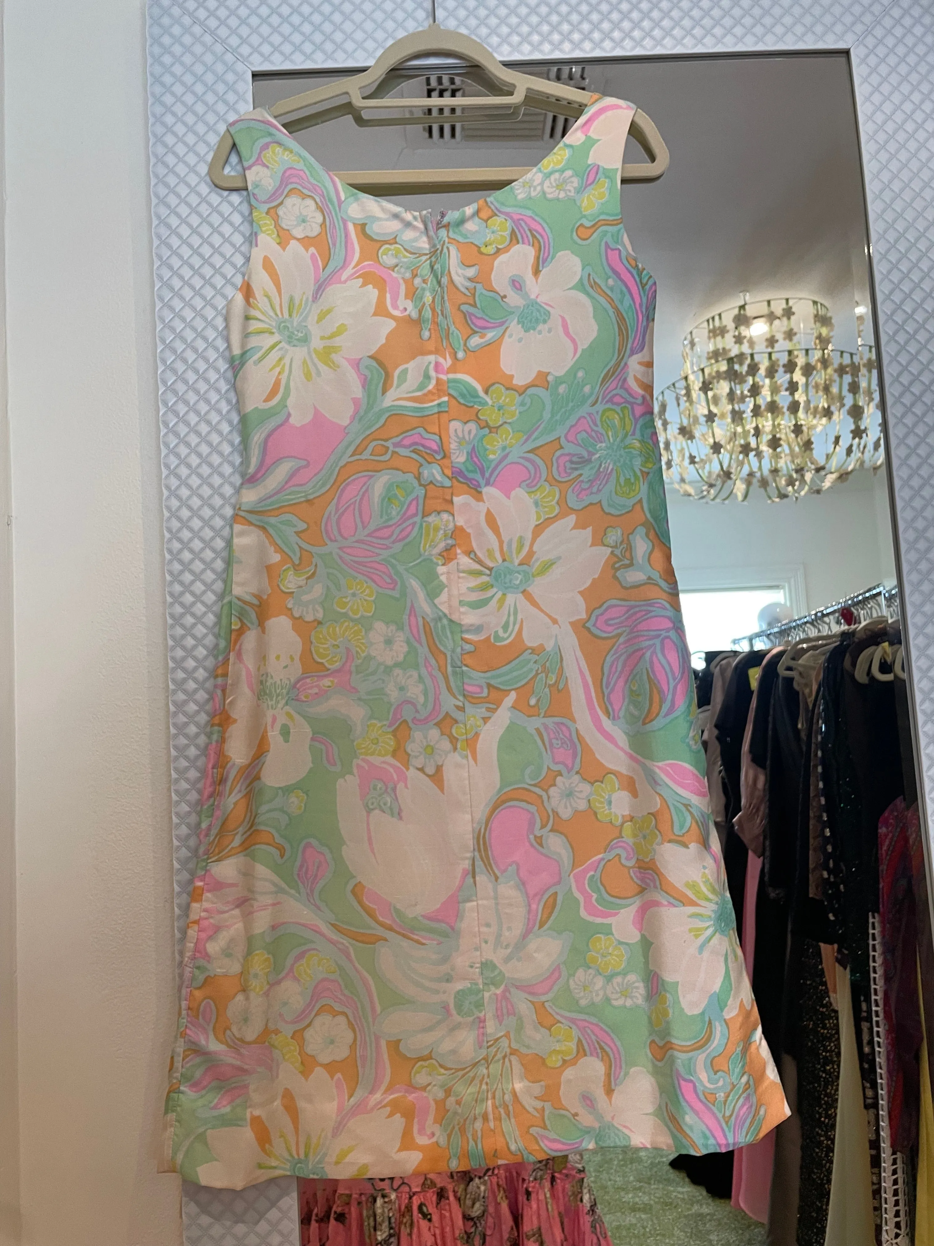 1970's Silk, Pastel Floral Paisley Sundress