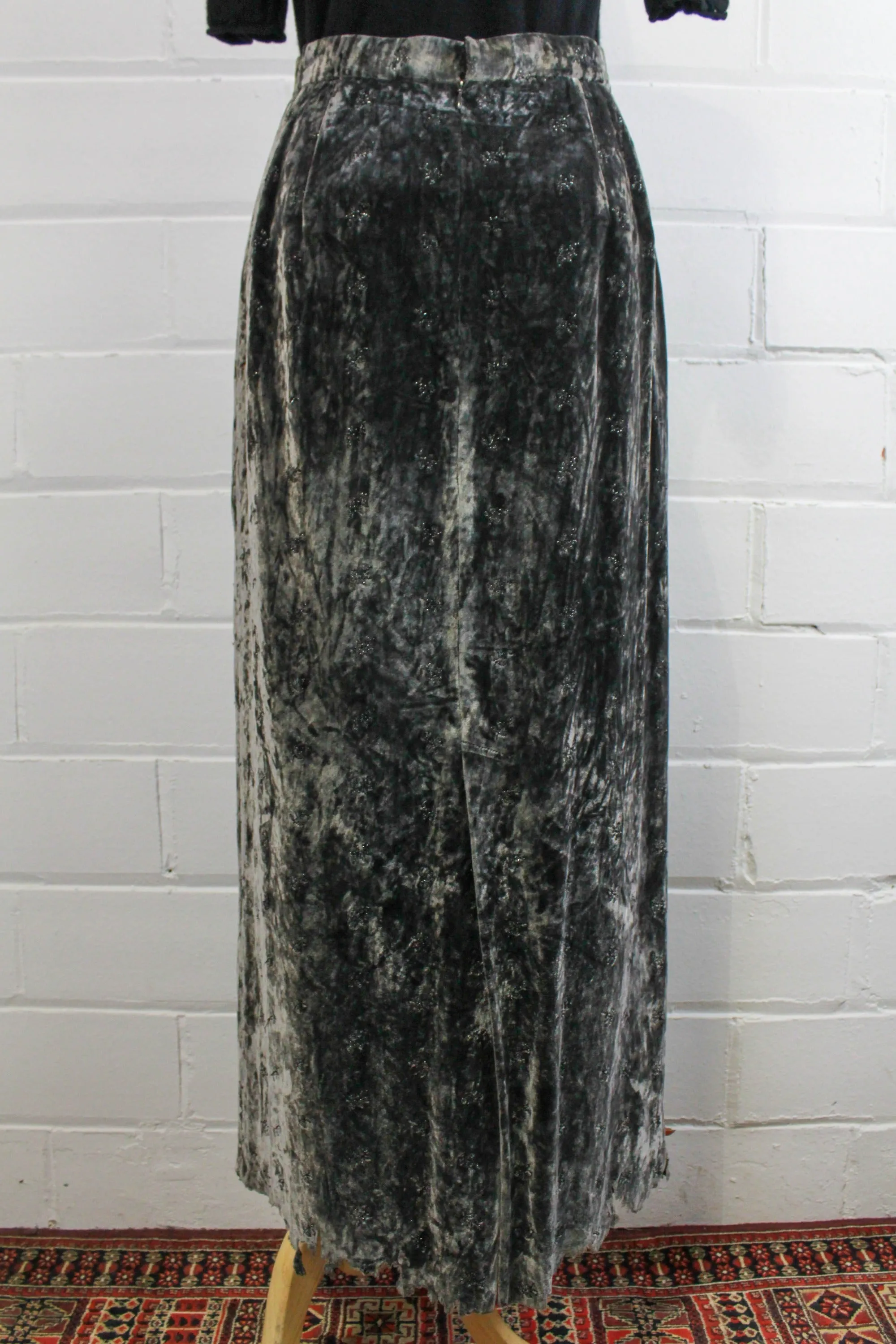 1990s Junya Watanabe Comme des Garcons Velvet Skirt, 28 Waist