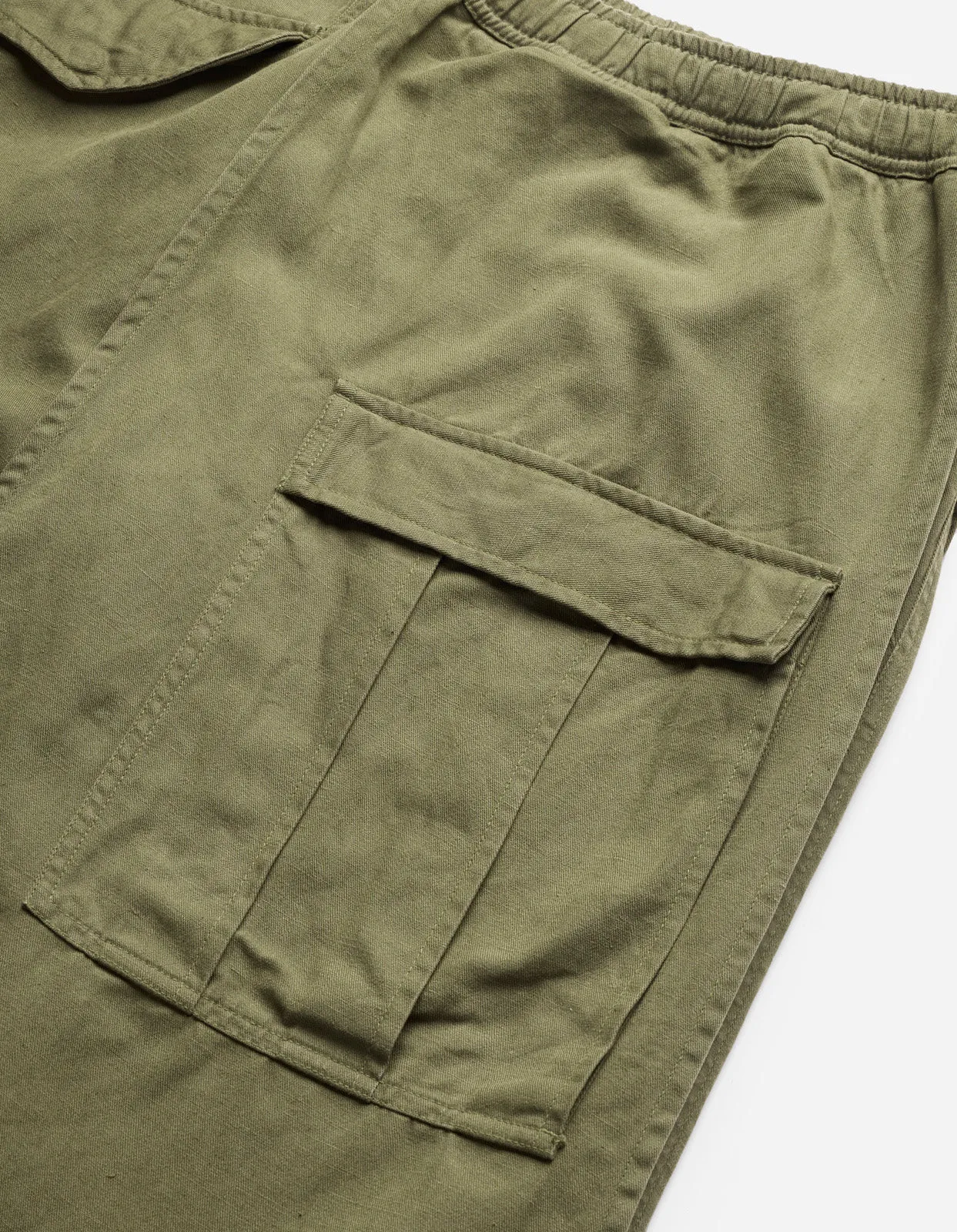 4588 Asym Cargo Hakama Pants Olive OG-107F