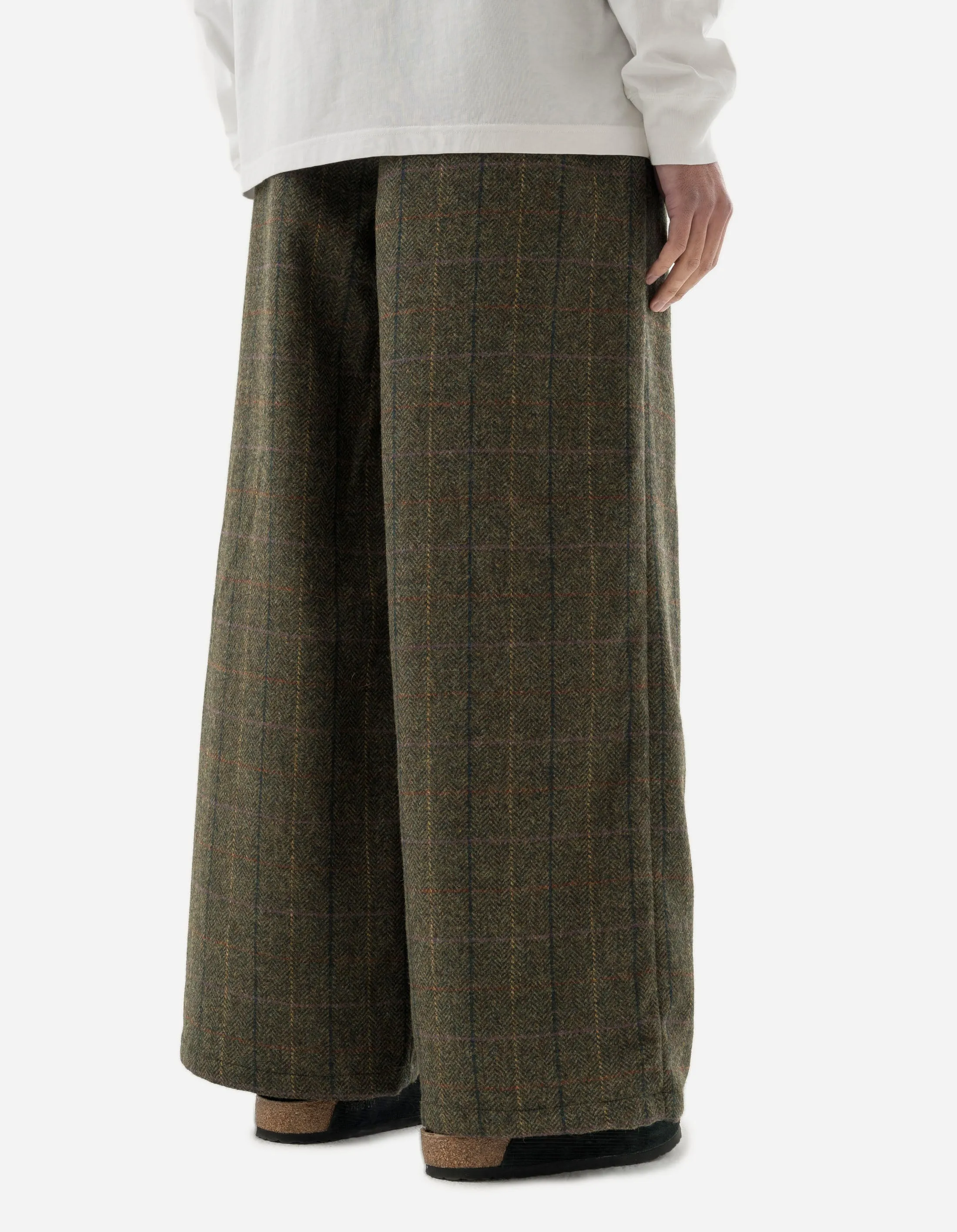 5334 Wool Hakama Track Pants Olive