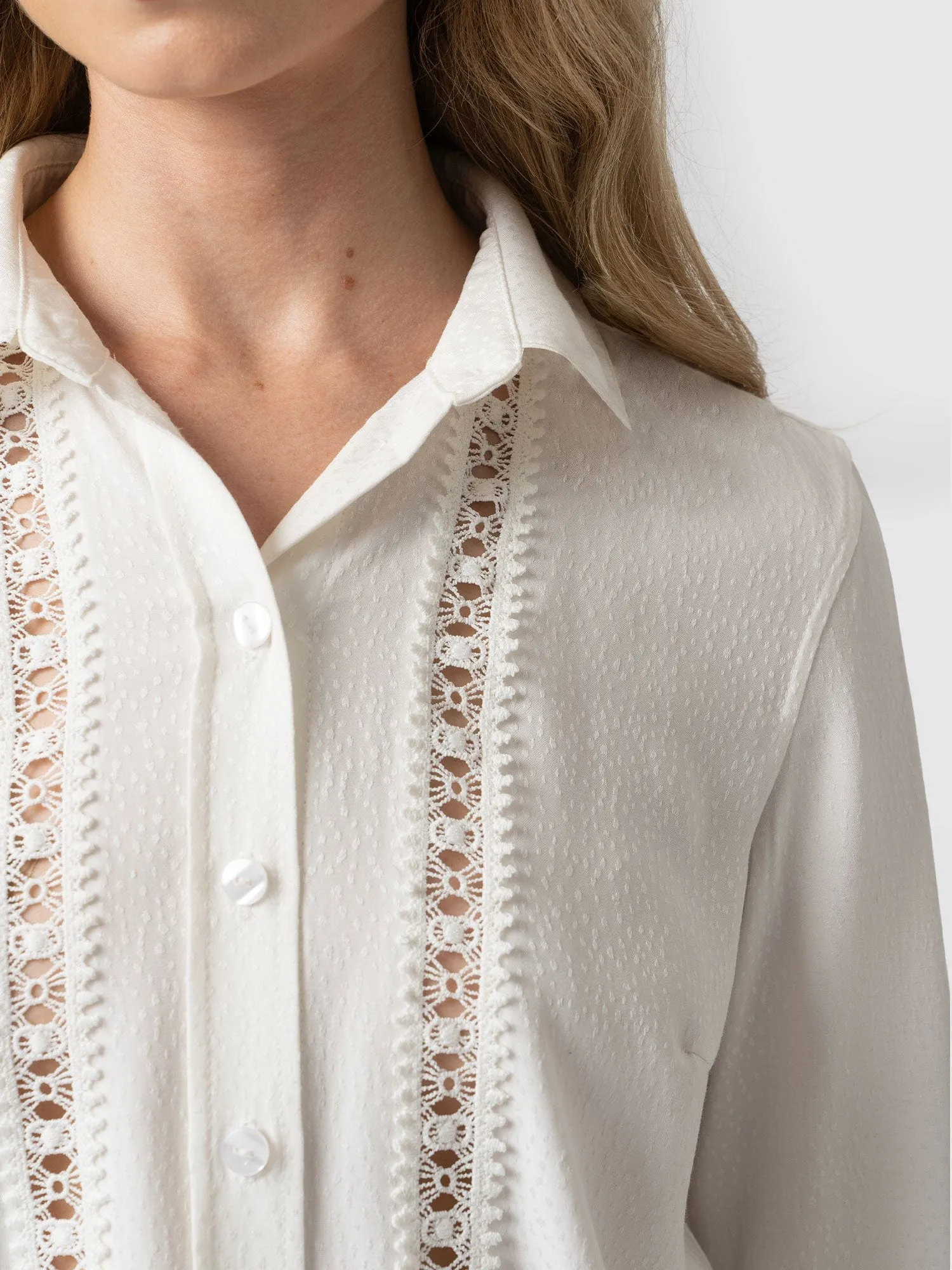 Annie Lace Blouse - Cream