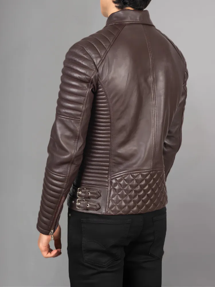 Armand Black Leather Biker Jacket