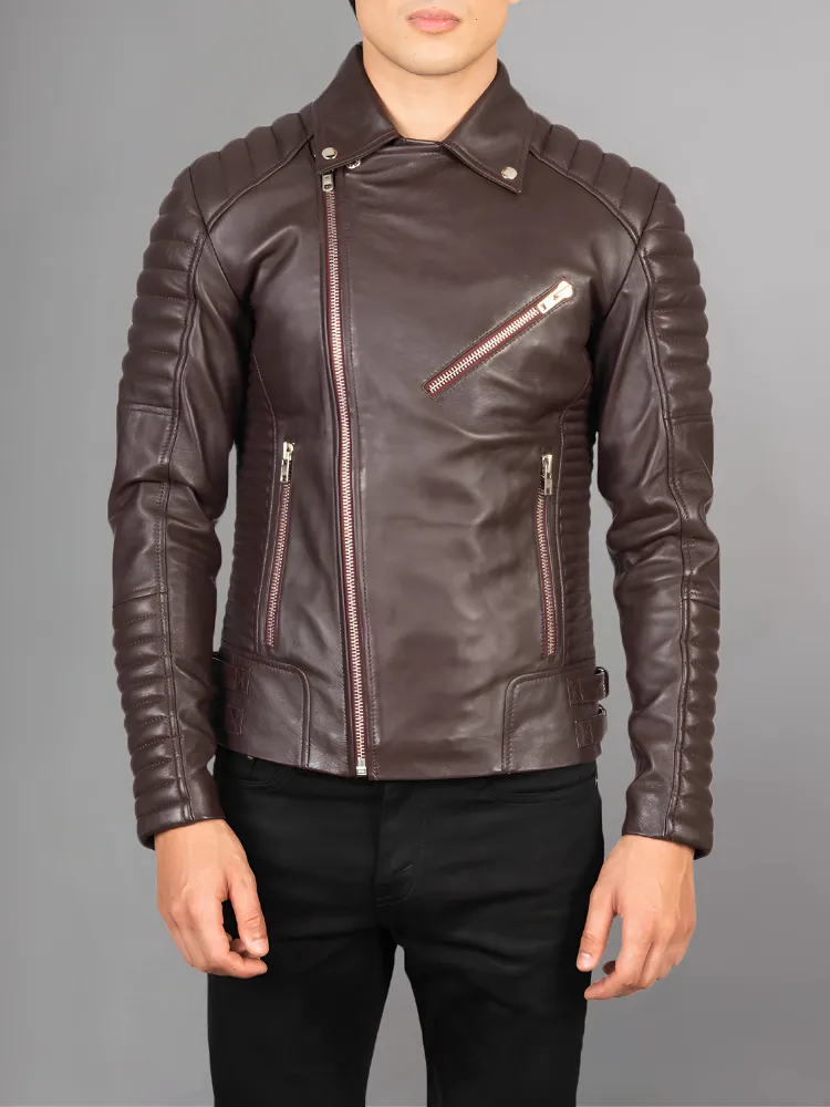 Armand Black Leather Biker Jacket