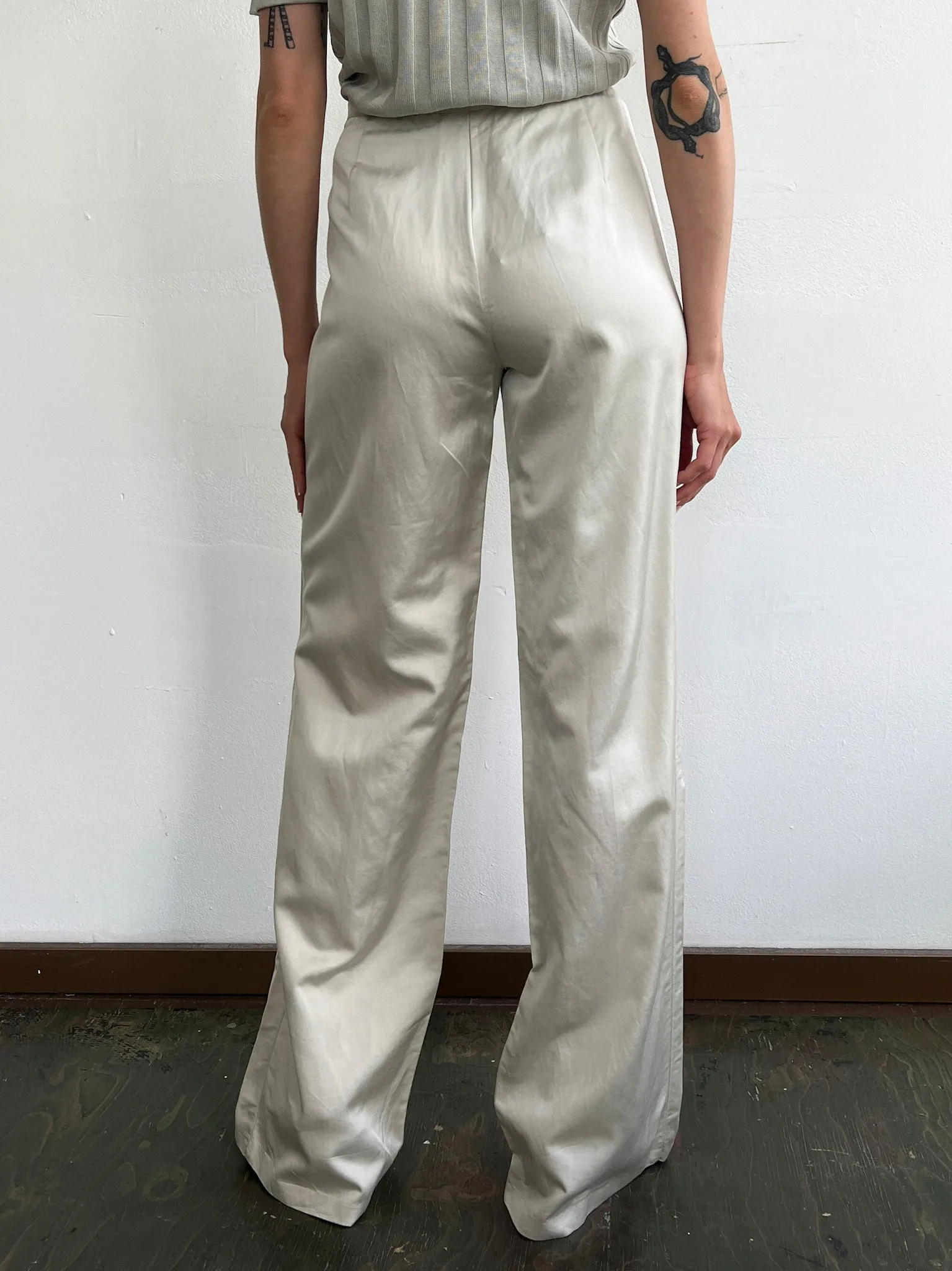 Ash Cotton Sateen Trousers (L)