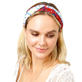 Aztec Patterned Twisted Headband