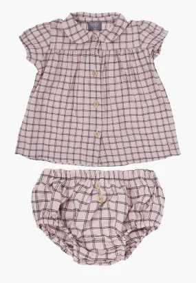 Baby Girl Dress Tocoto Vintage Check Set Pink