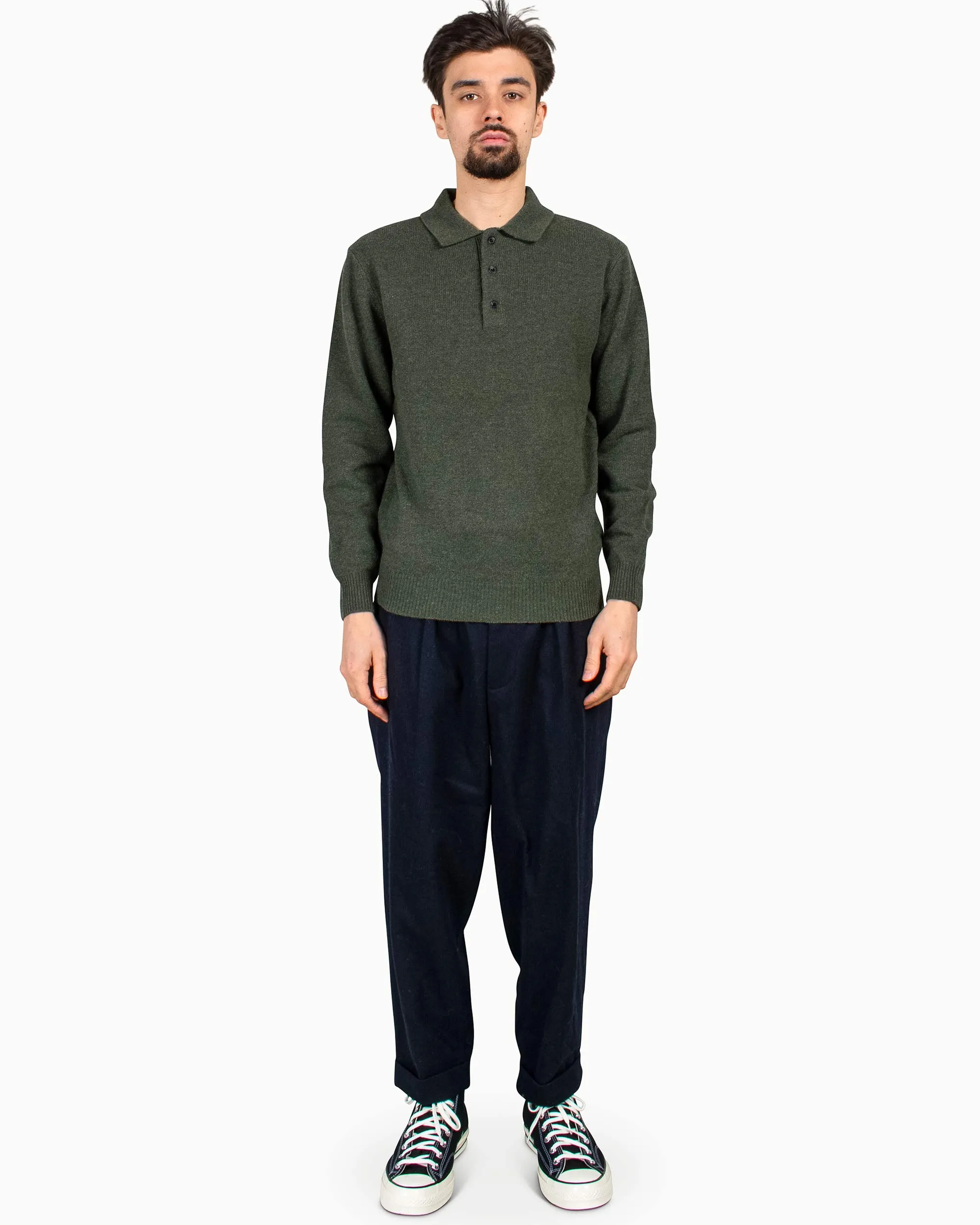 Beams Plus Knit Polo 9G Green