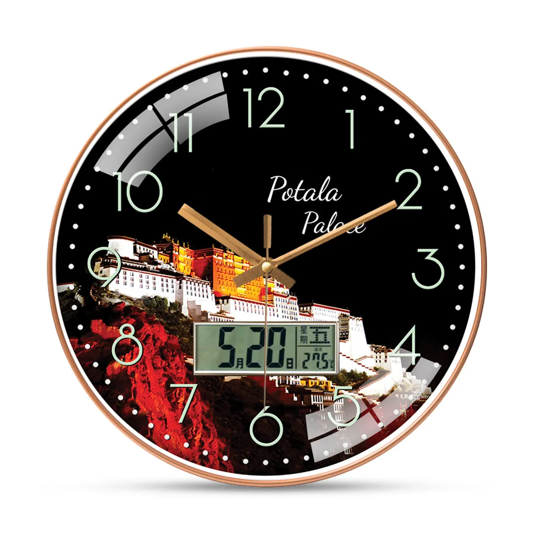 Beautiful potala place of wall clock