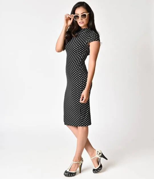 Black and White Polka Dot Dress- LAST ONE!