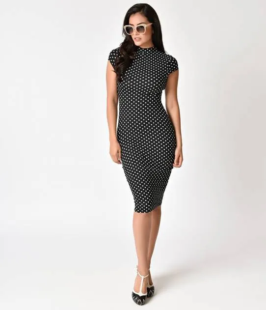 Black and White Polka Dot Dress- LAST ONE!