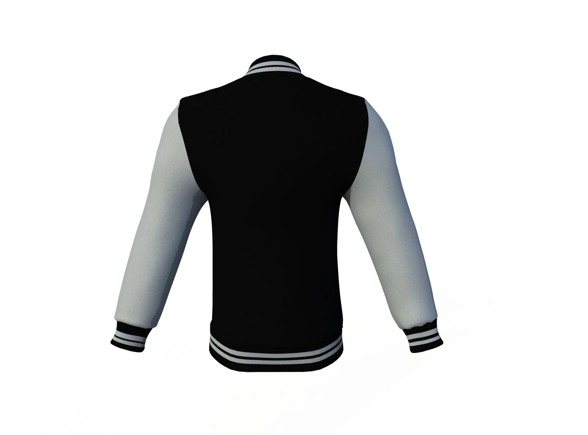 Black Varsity Letterman Jacket with Grey Sleeves