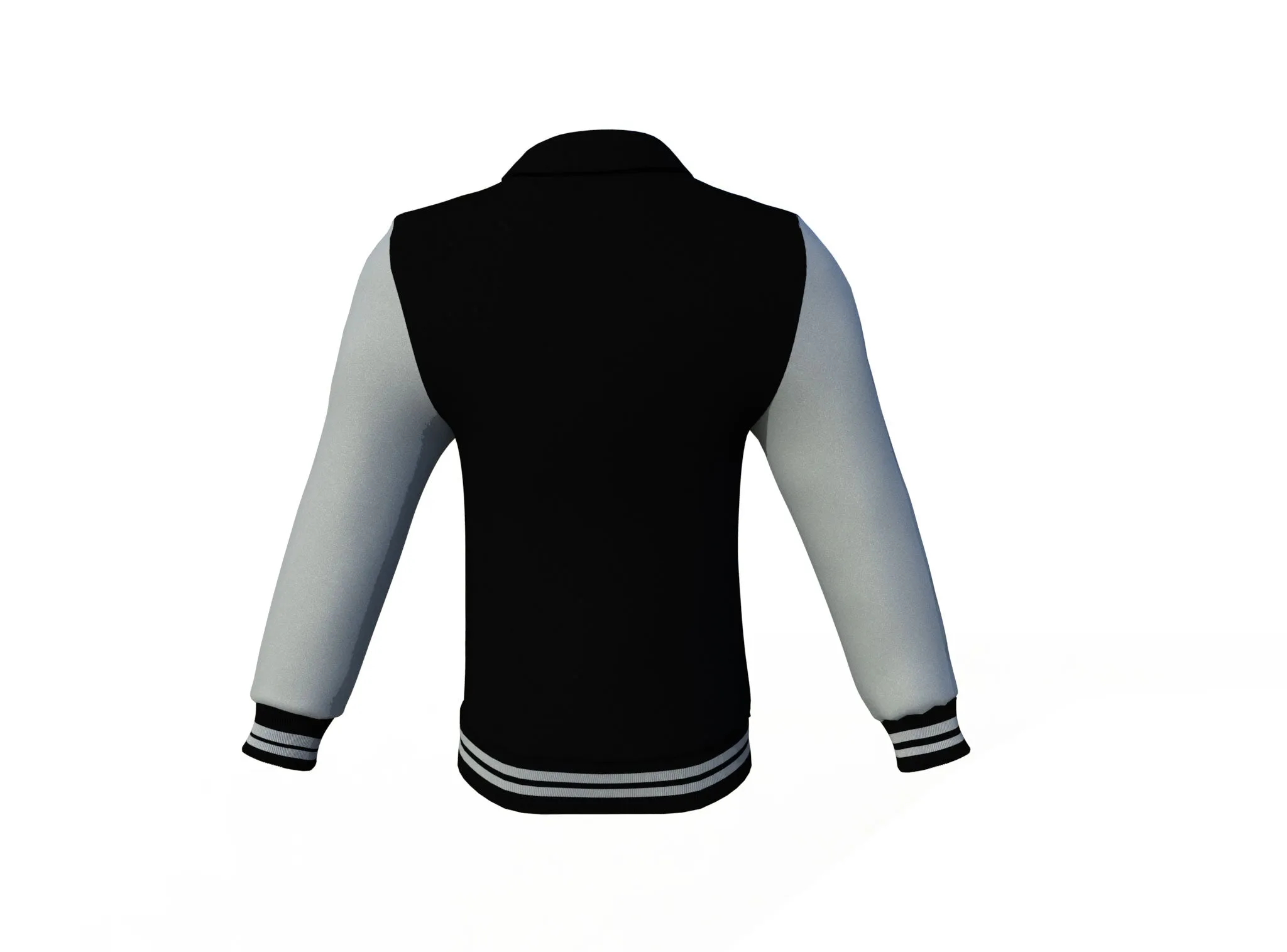 Black Varsity Letterman Jacket with Grey Sleeves