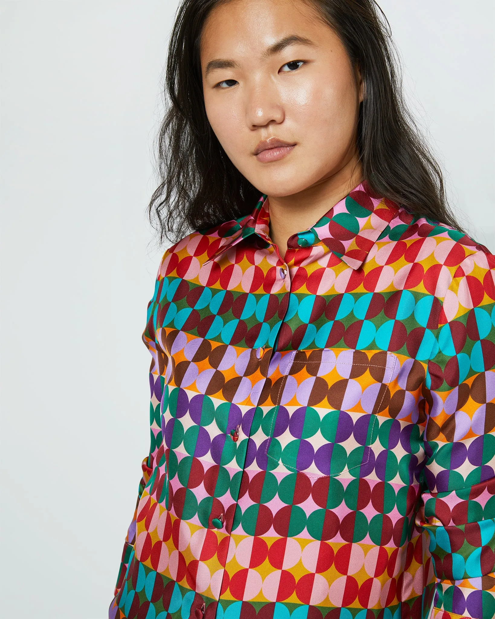 Boy Shirt in Mezzaluna Rainbow