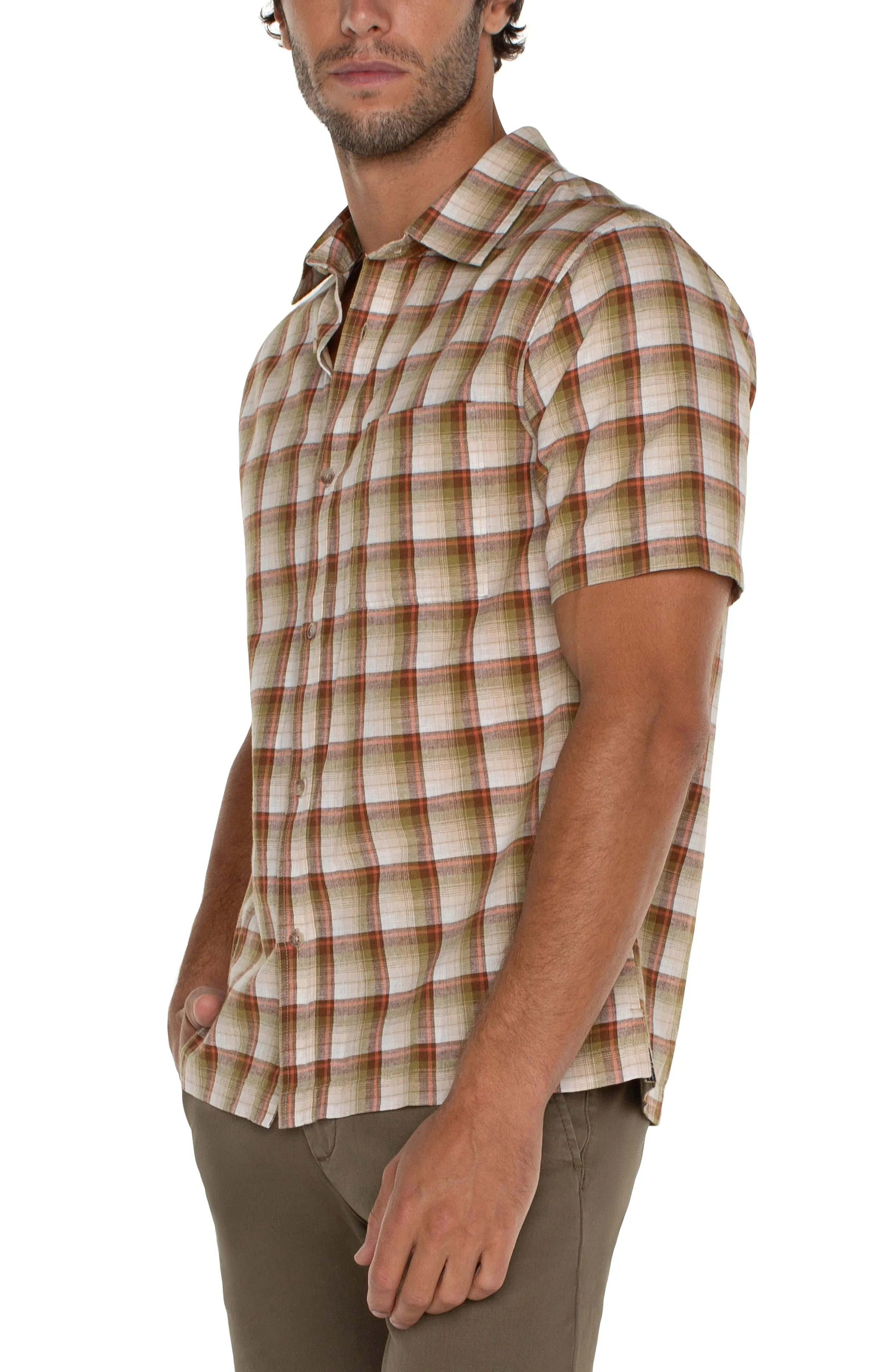 BUTTON UP SHORT SLEEVE SHIRT