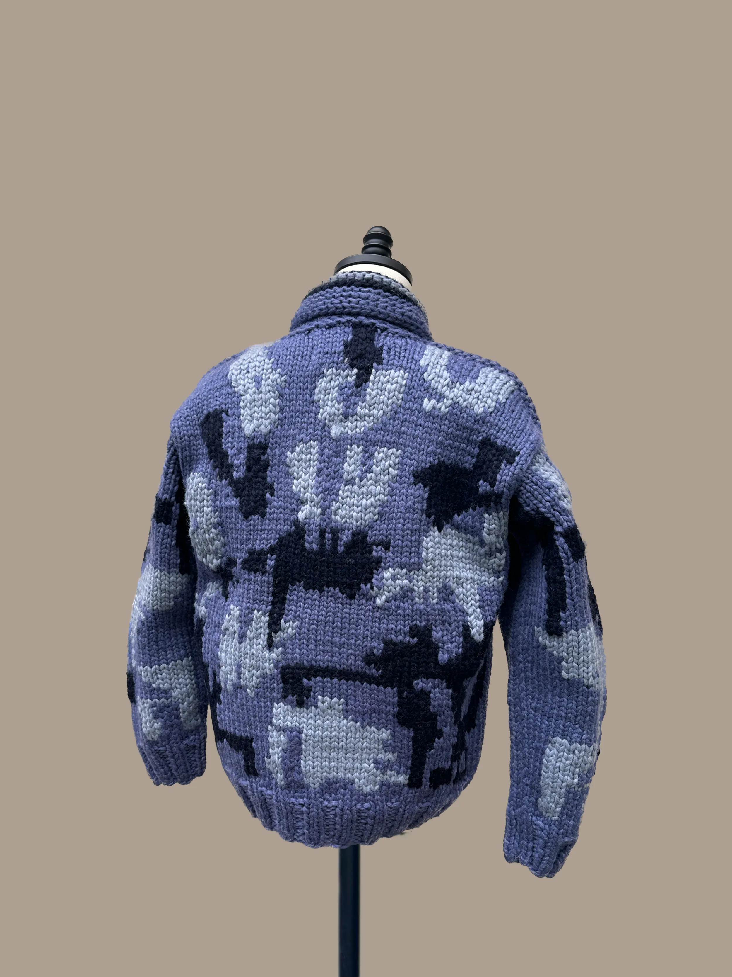 Canadian Knit Sweater - Blue/Black