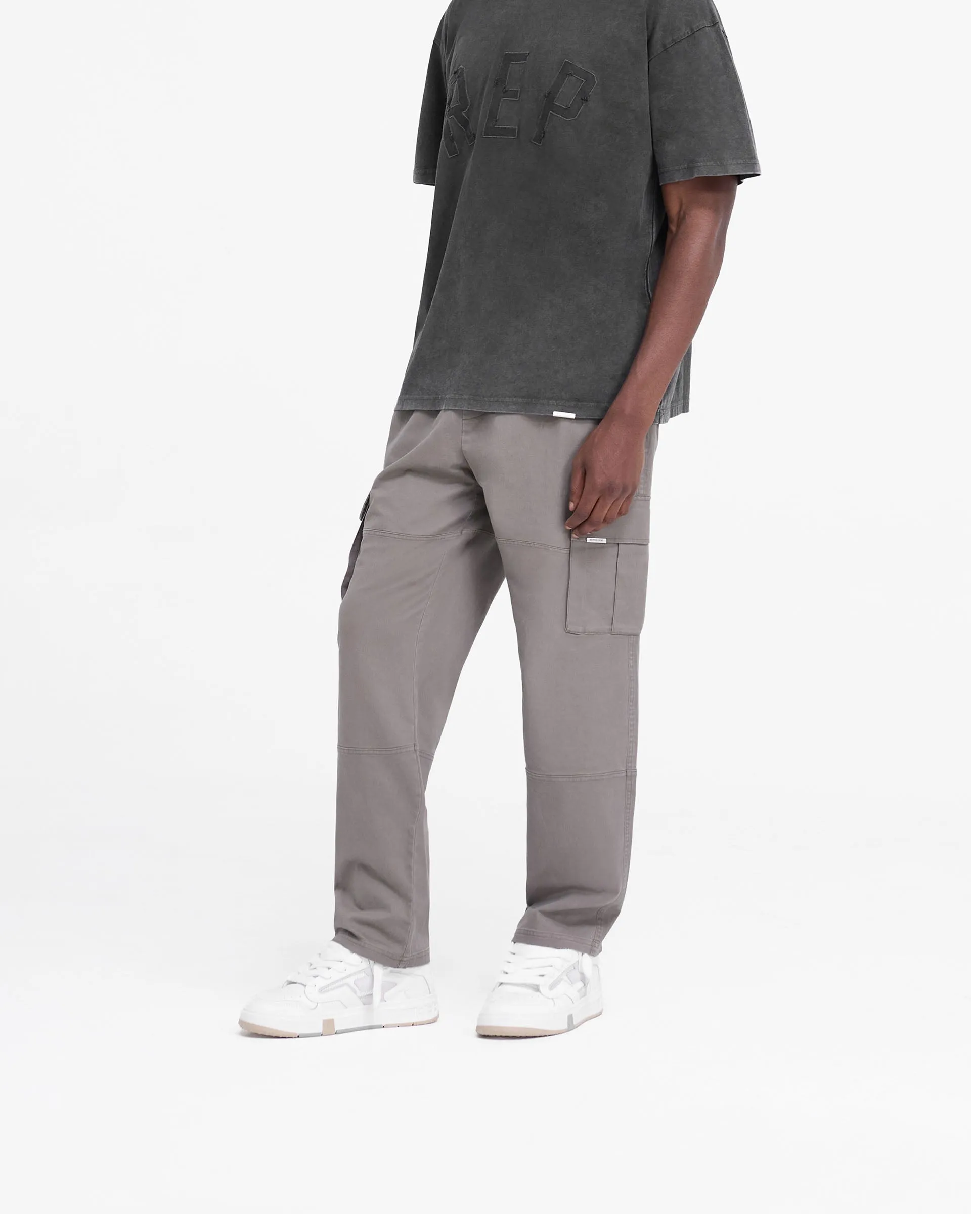 Dark Taupe Cargo Pants with Multiple Pockets