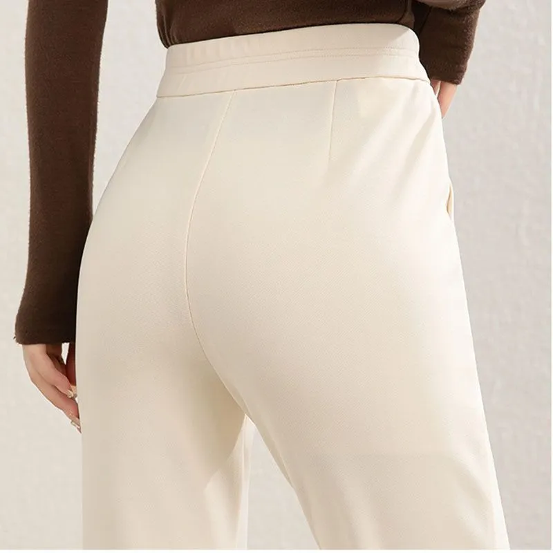 Casual Slimming Ribbed Wide Straight Leg Pants