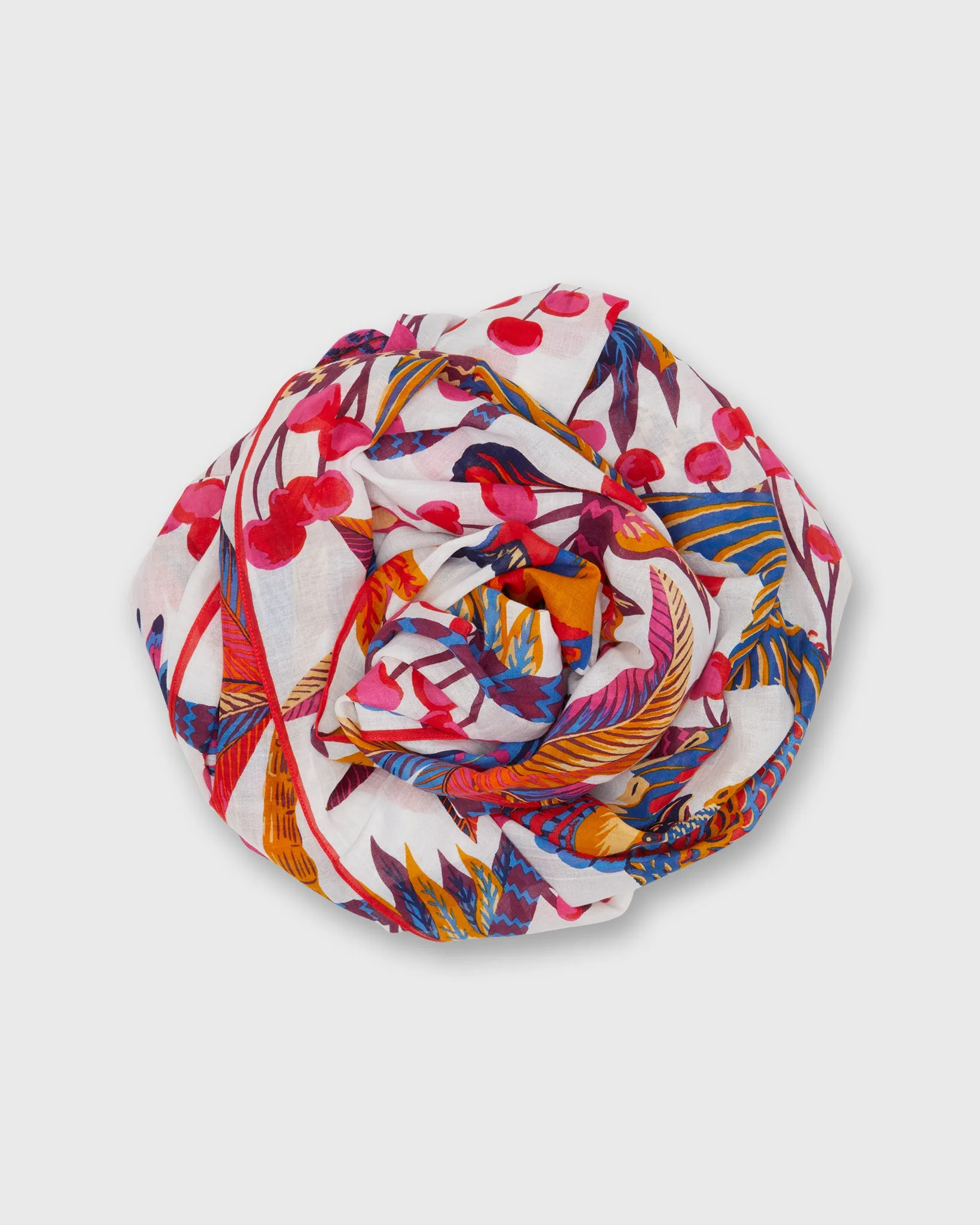 Cerise Scarf in White