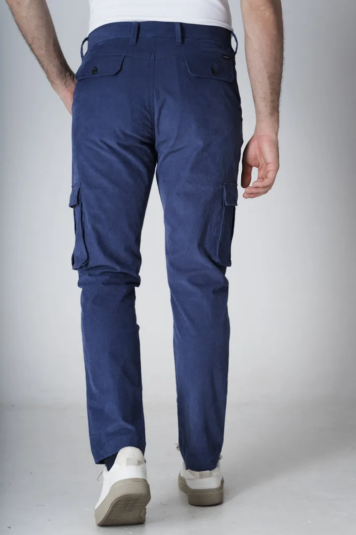 Columbia Blue Corduroy Stretch Cargo Pants