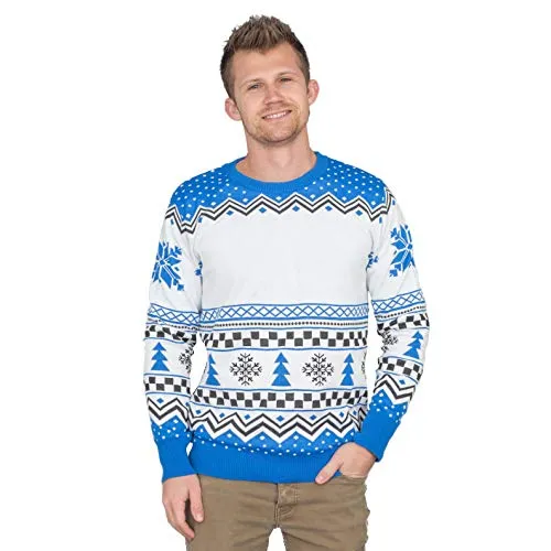 Custom Sublimation Ugly Christmas Sweater Blue/Black