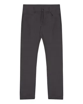 Dark Grey Stretch Cotton Twill Five Pocket Pant