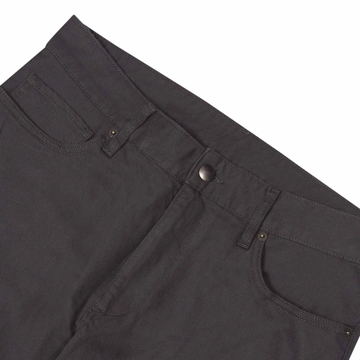 Dark Grey Stretch Cotton Twill Five Pocket Pant