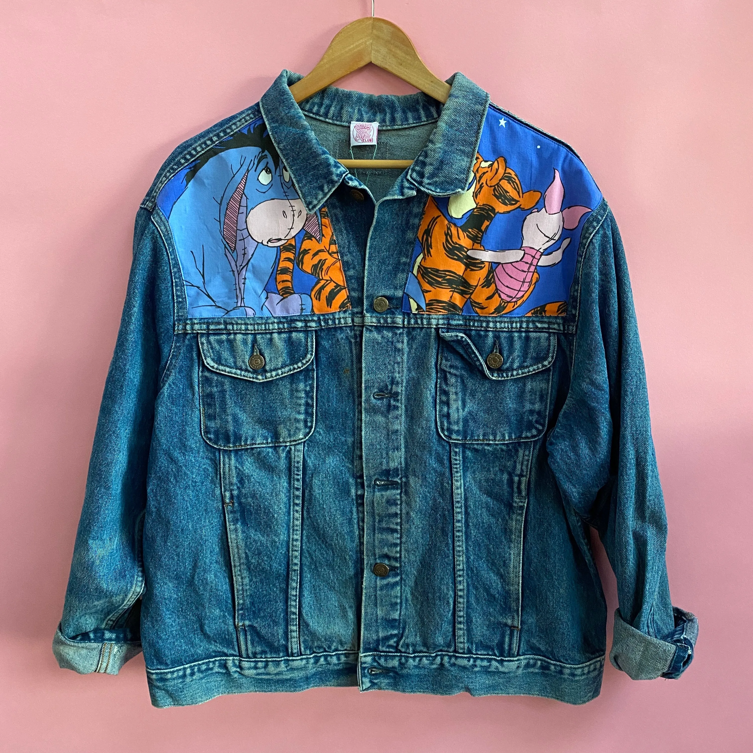 Denim Jacket made with Reworked Duvet Cover.