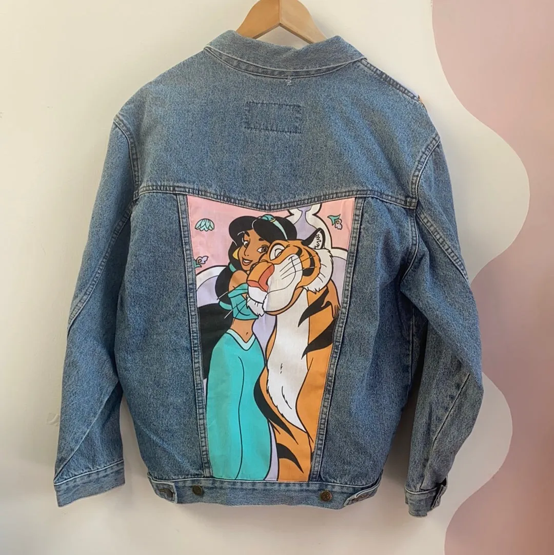 Denim Jacket made with Reworked Duvet Cover.