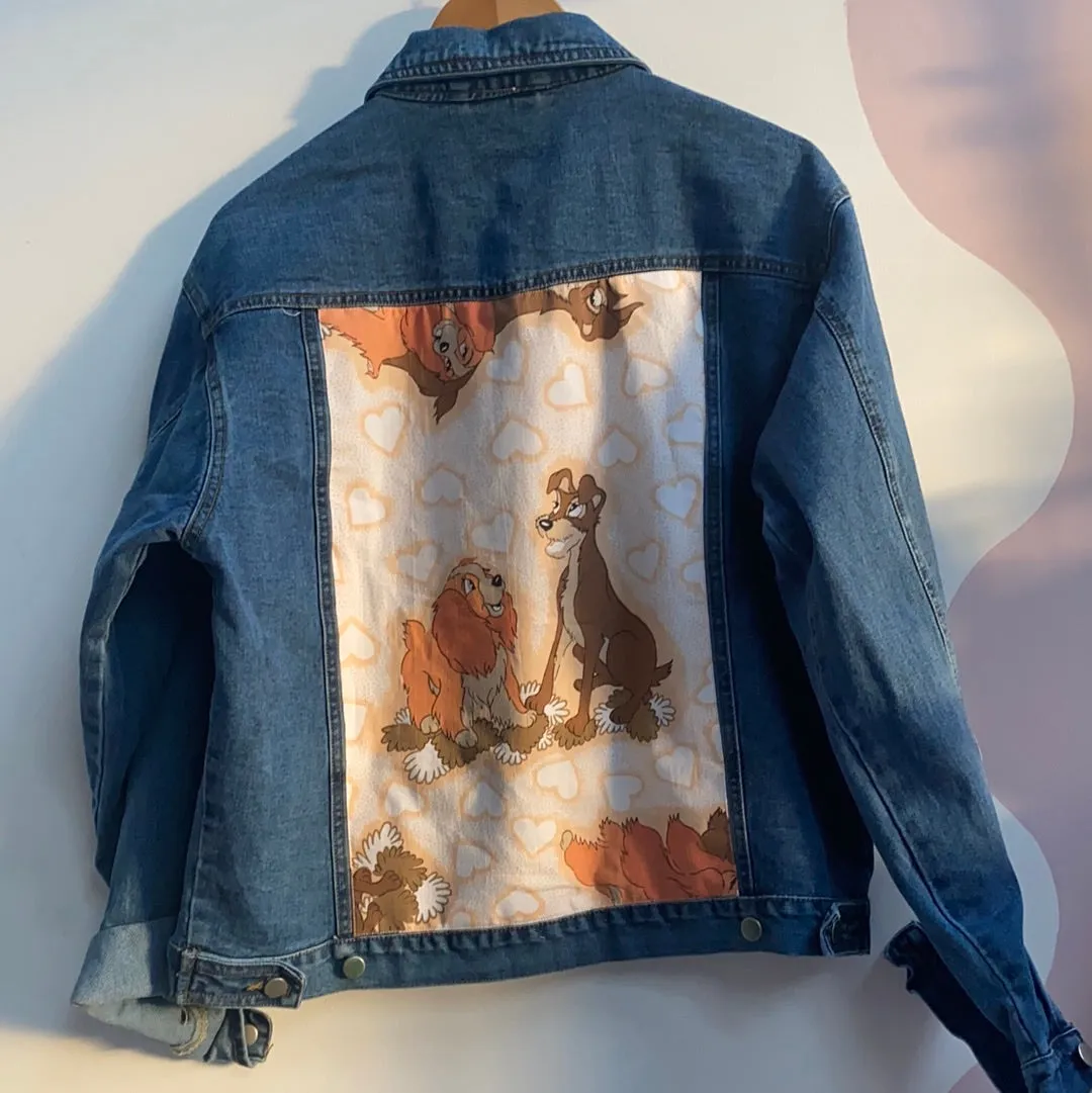 Denim Jacket made with Reworked Duvet Cover.