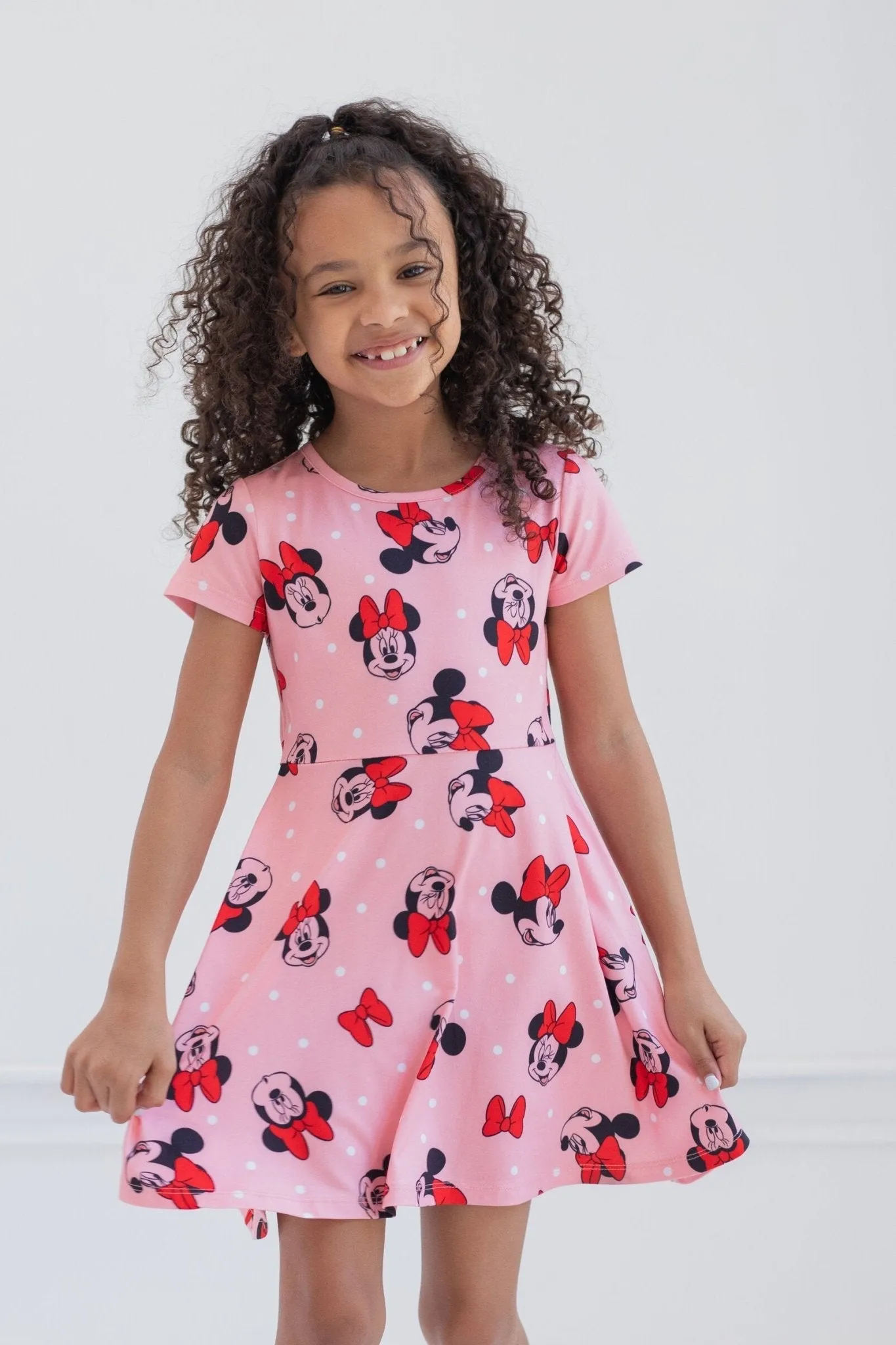 Disney Encanto Minnie Mouse Isabela Luisa Mirabel Girls Skater Dresses and Scrunchie Toddler to Big Kid