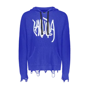 DISTRESSED HACULLA KNITTED SWEATER HOODIE